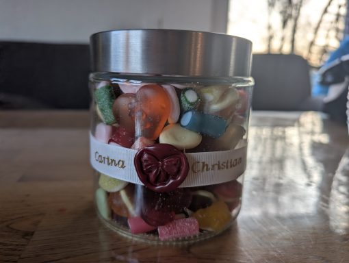 Schlickerglas personalisiert